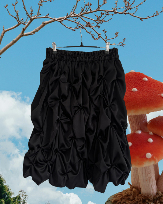 pucker skirt - midi, black