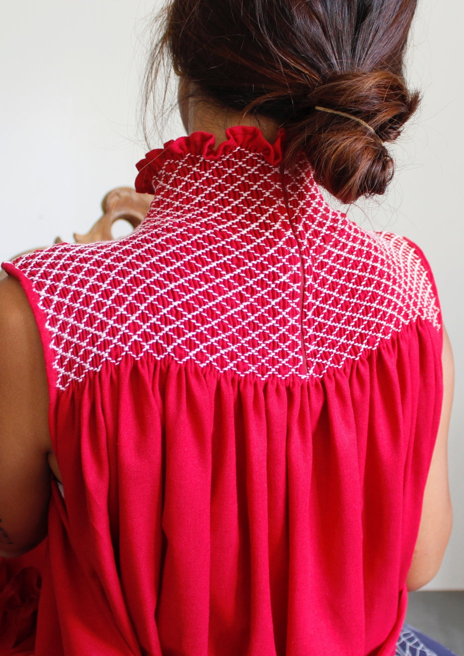 belle dress - maroon