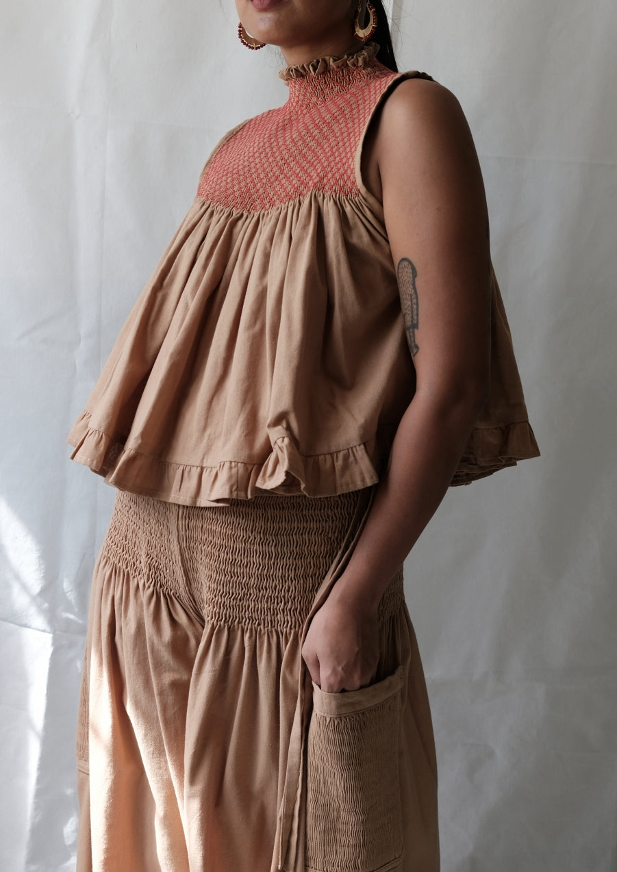 blaire top - stonewashed linen, khaki