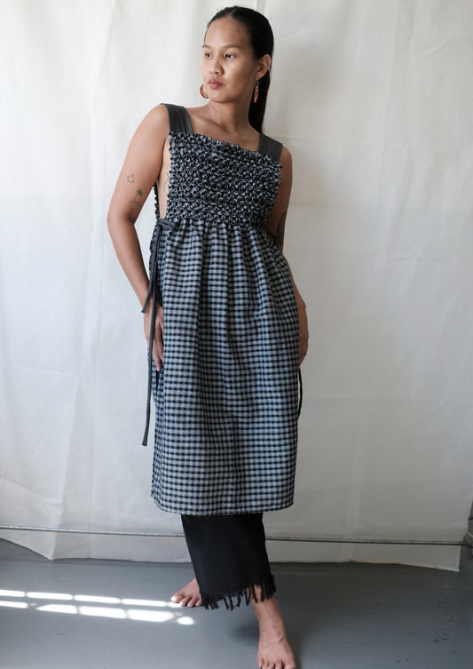 blossom bib dress - gingham inabel