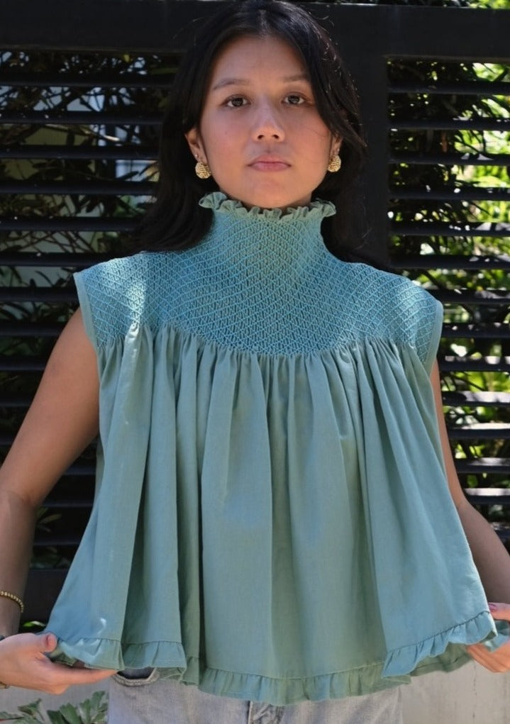 blaire top - teal