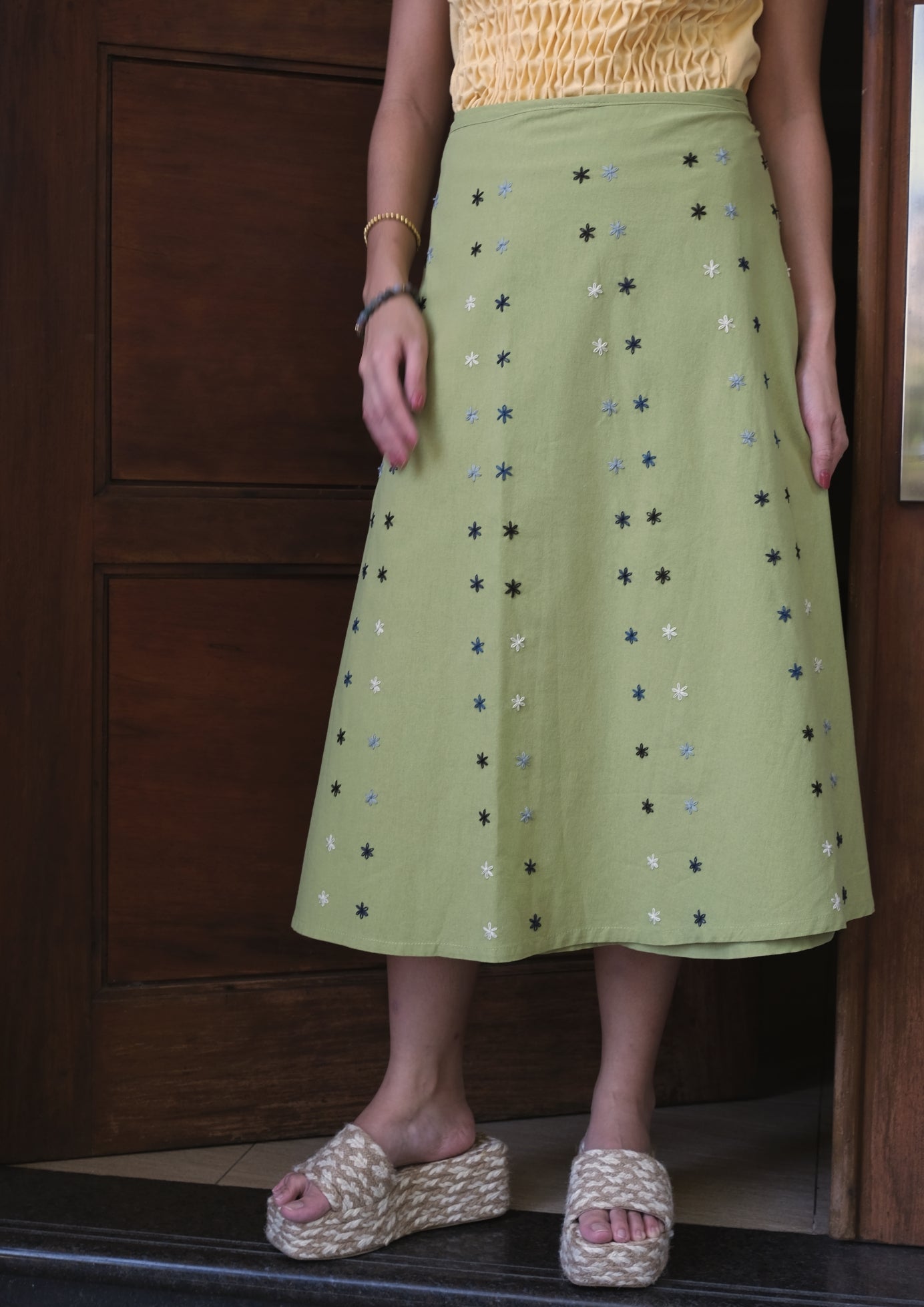 nini skirt - avocado green