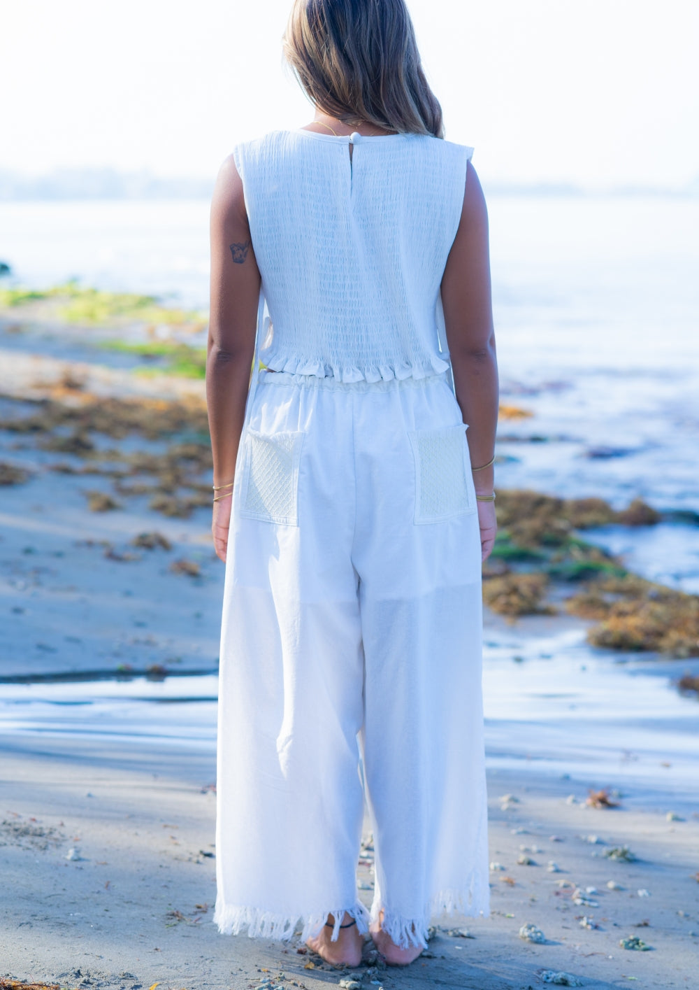 irulan pants - white