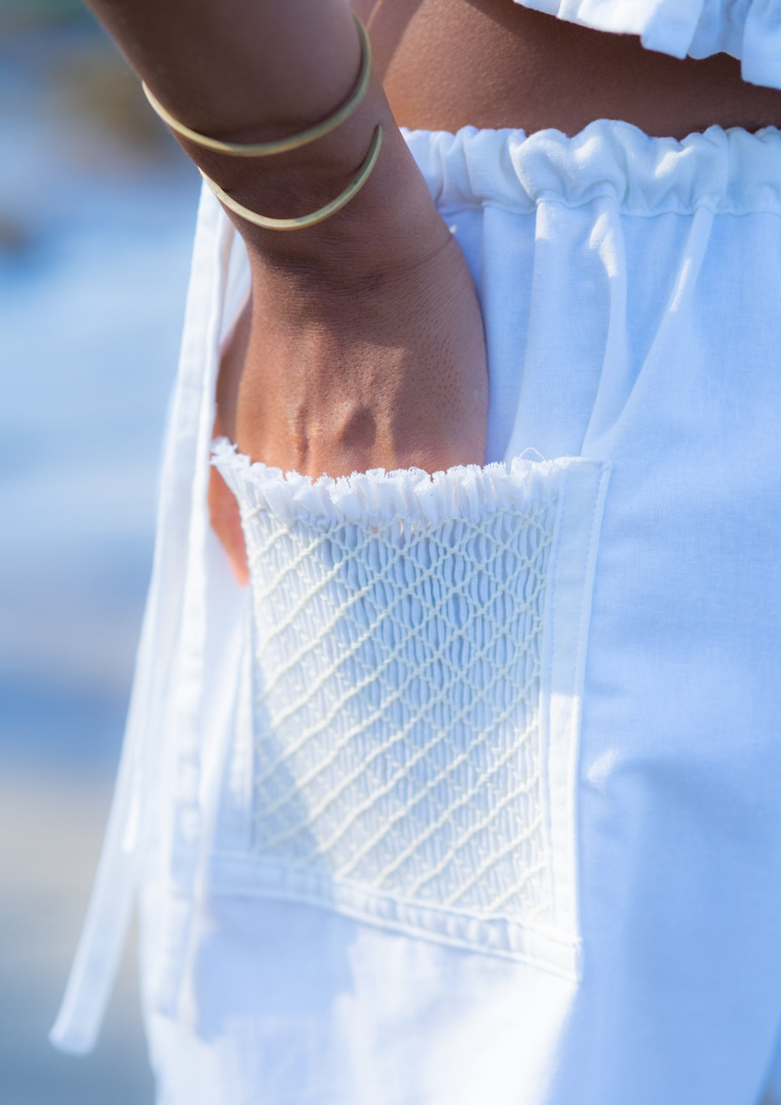 irulan pants - white
