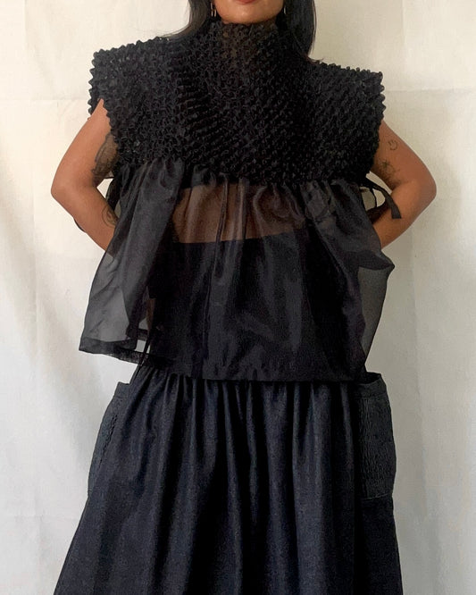 no. 37: bloom tunic black XL