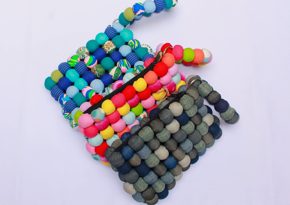 small reina wristlet - summer blues
