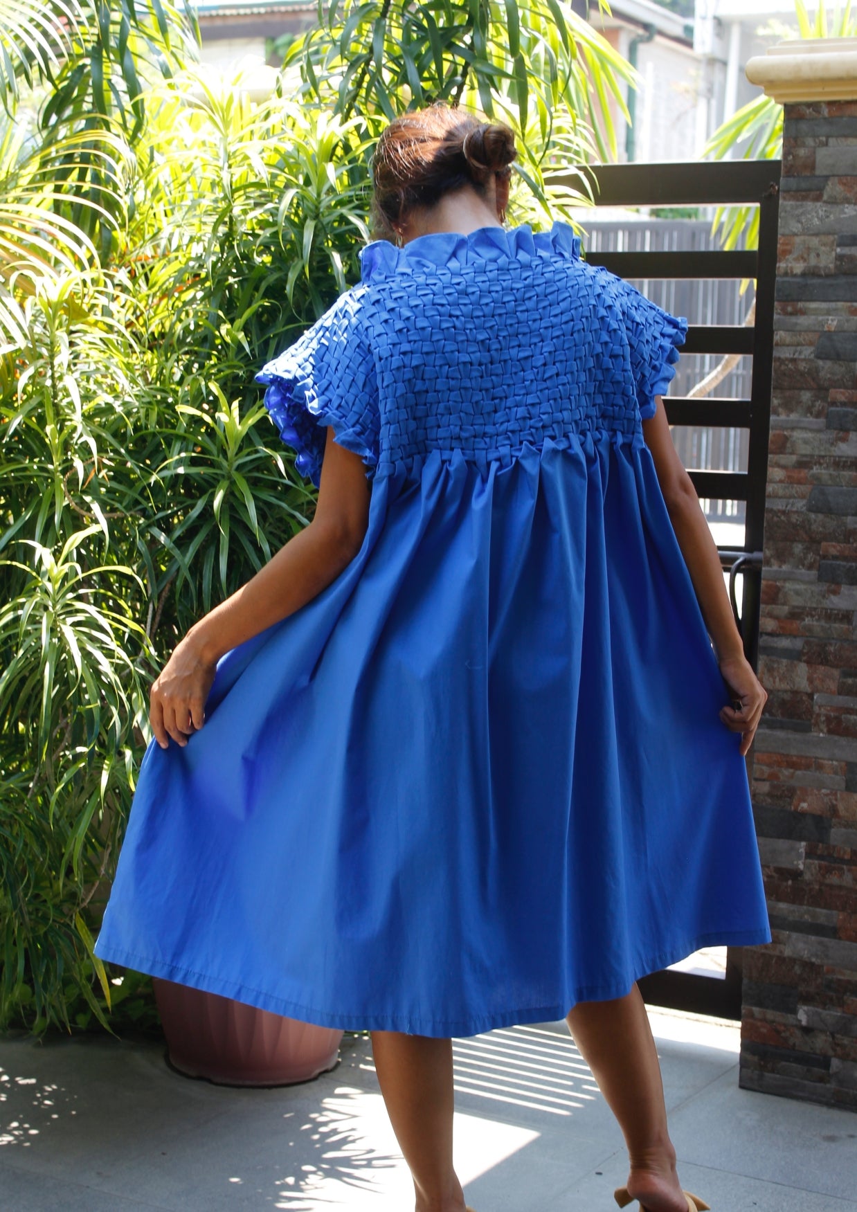 weave dress - royal blue