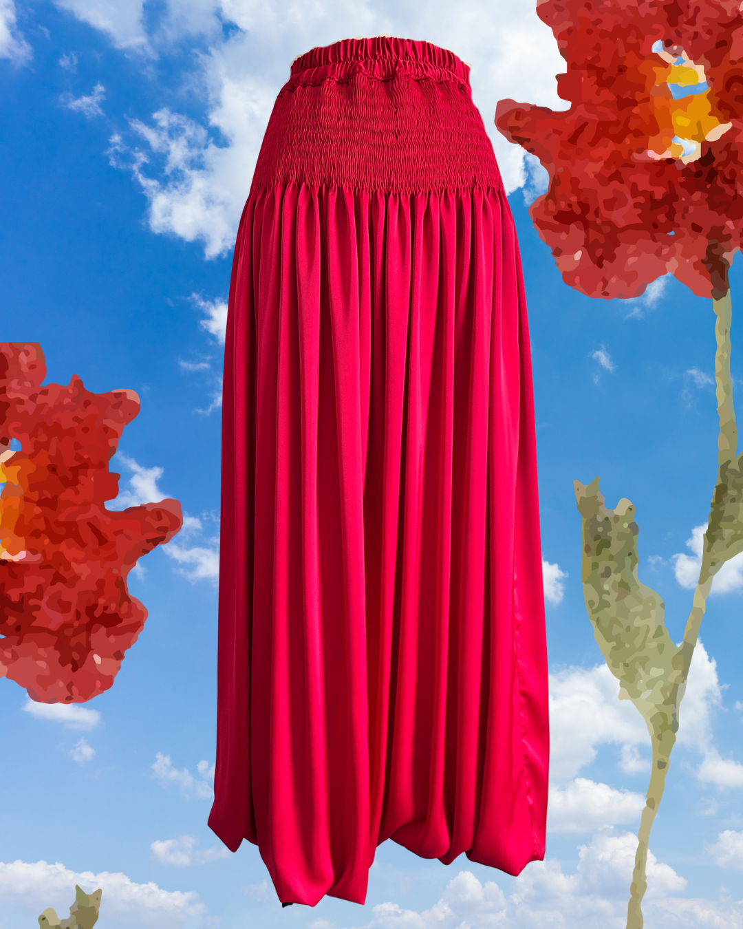 payaso skirt - red