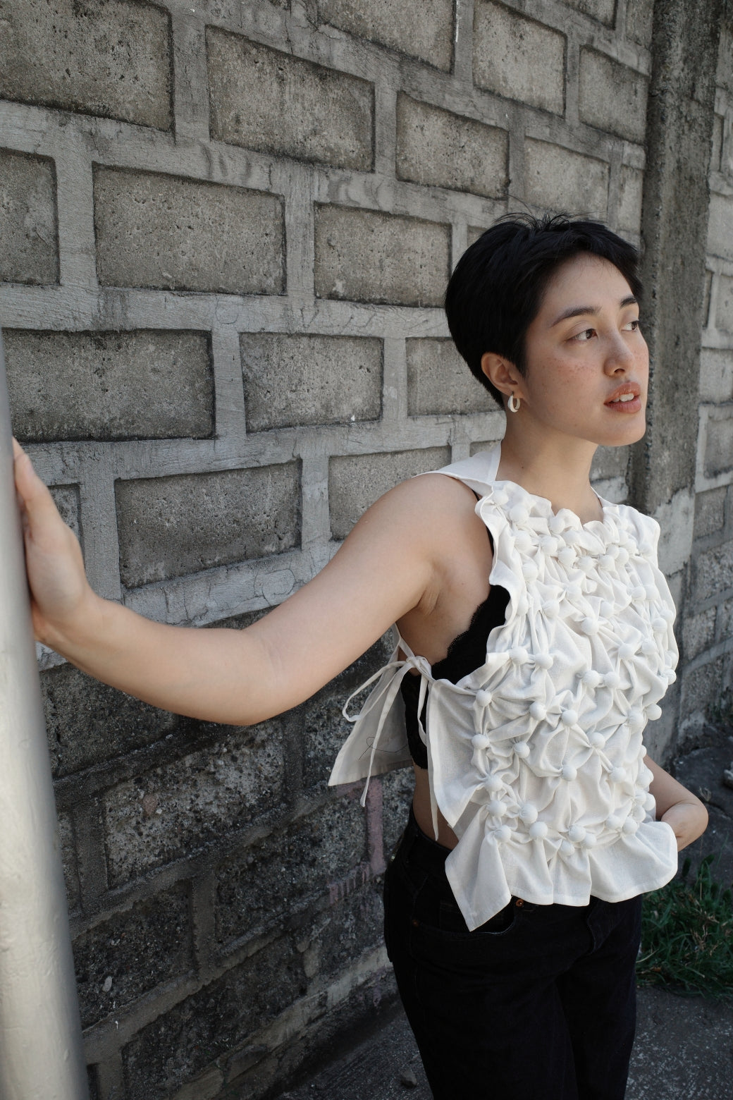 bubble bib - white