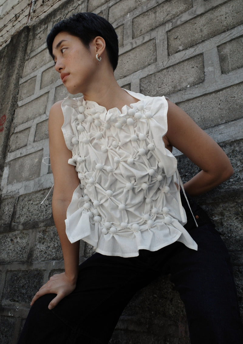 bubble bib - white