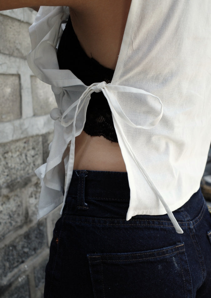 bubble bib - white