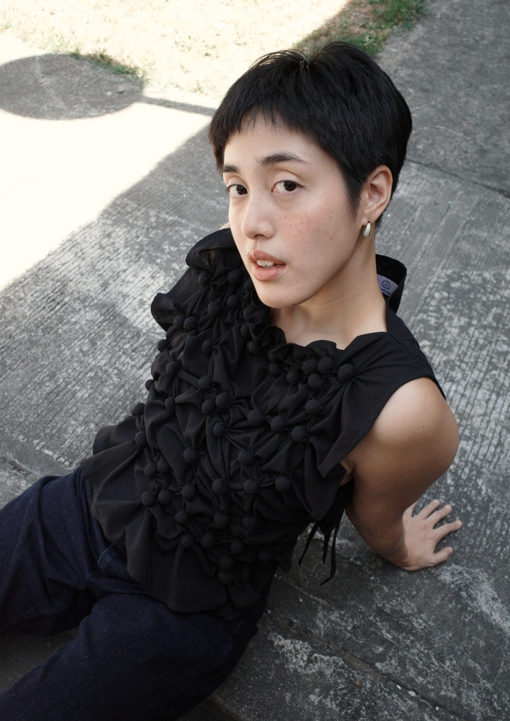 bubble bib - black