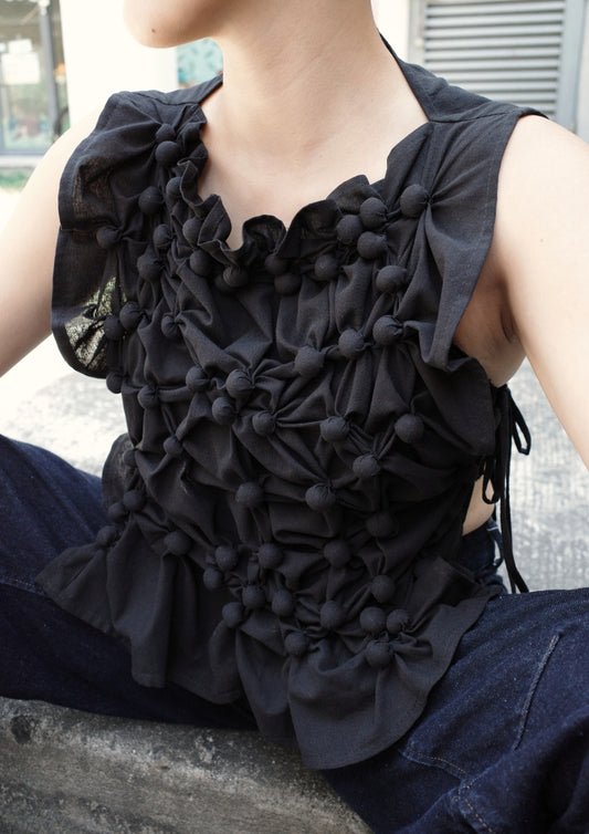 bubble bib - black