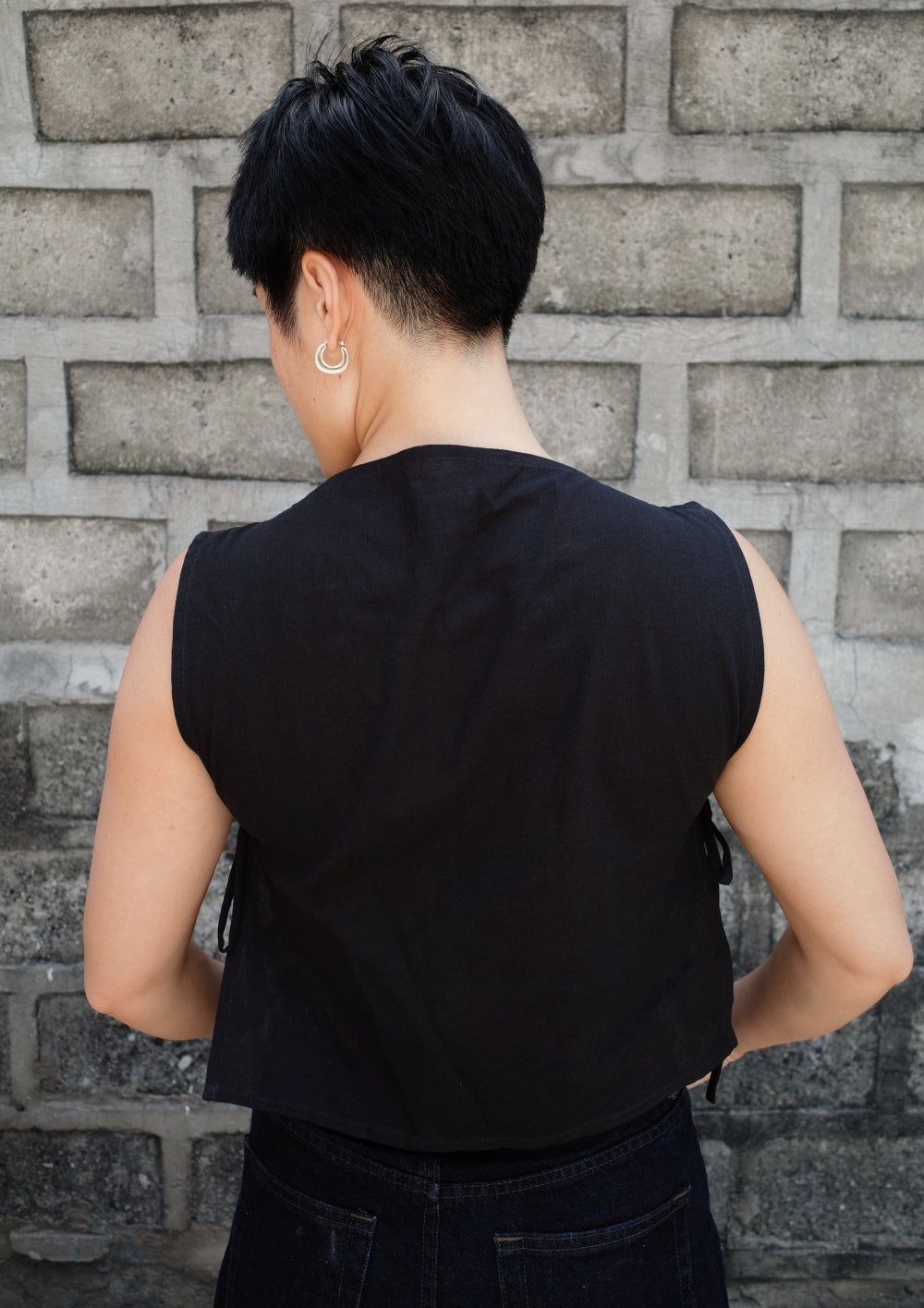 bubble bib - black