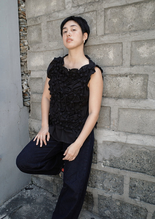 bubble shirt - black