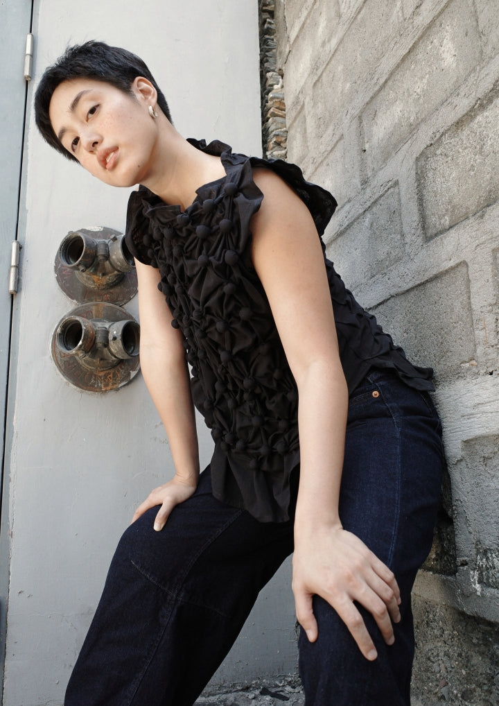 bubble shirt - black