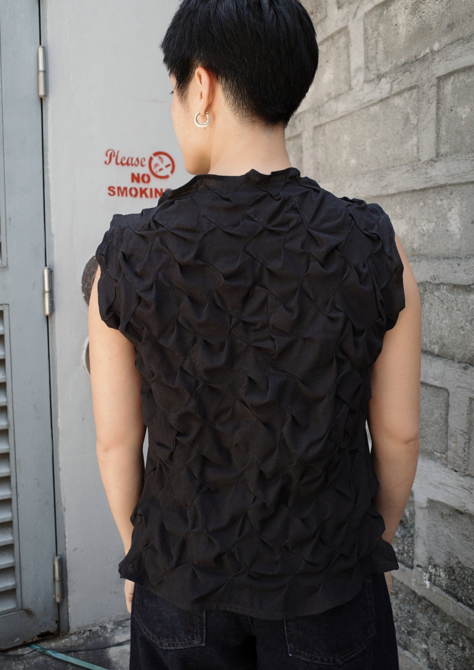 bubble shirt - black
