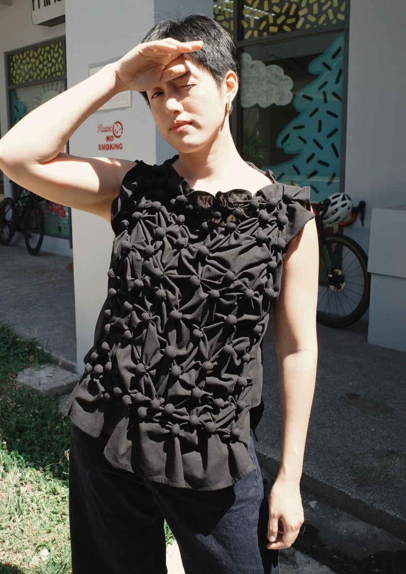 bubble shirt - black