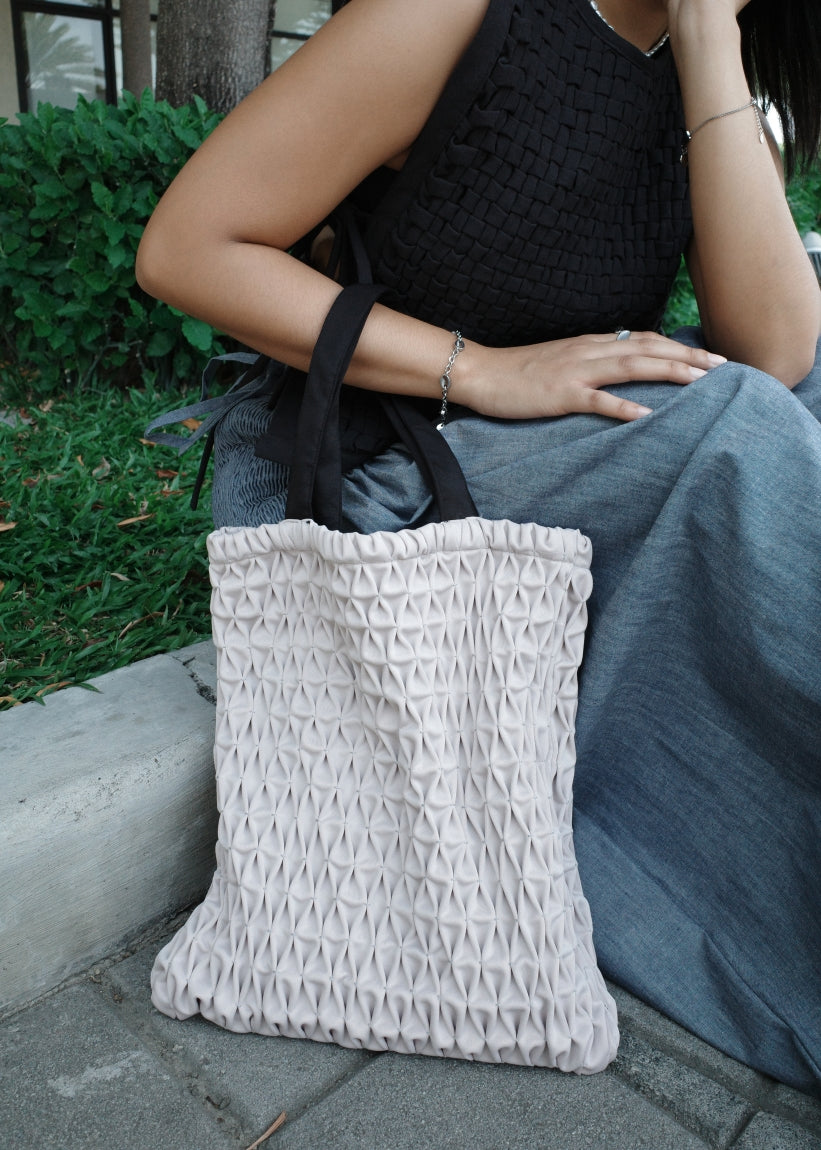 alicia book bag - cream