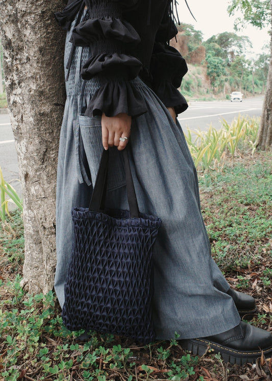 alicia book bag - denim