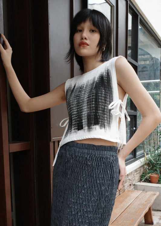 helen bib longer - painted, white