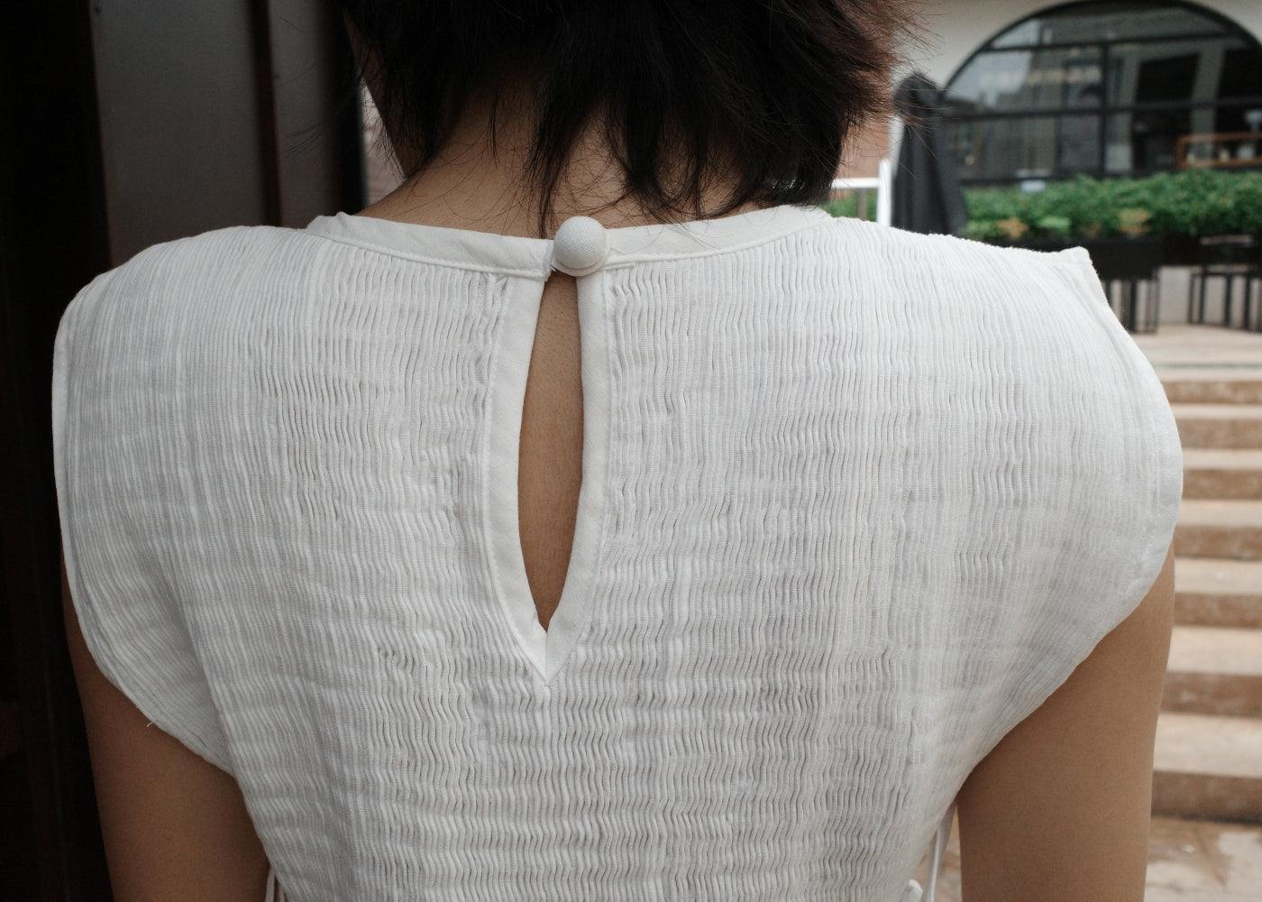 helen bib longer - painted, white