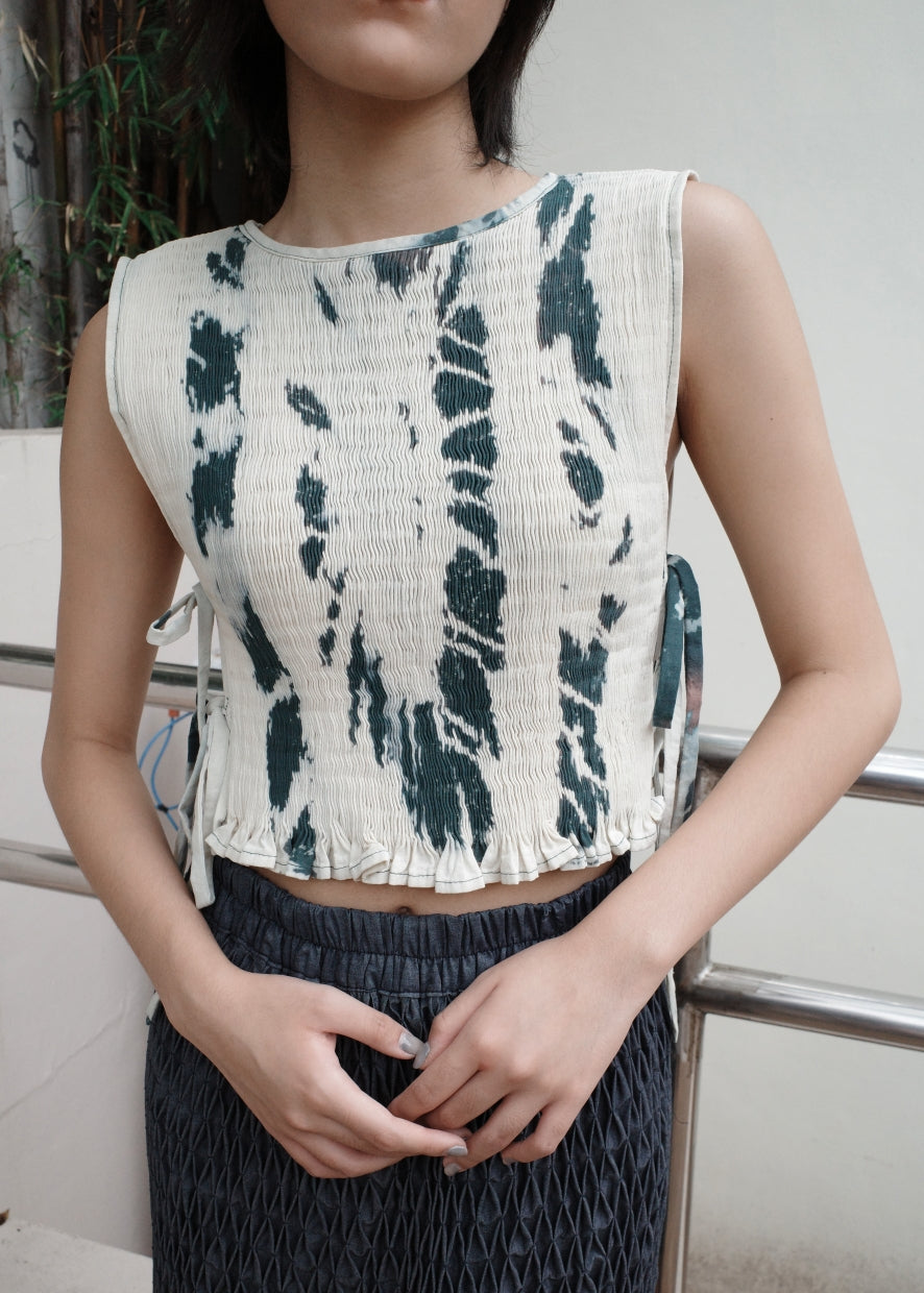 helen bib - dyed, green