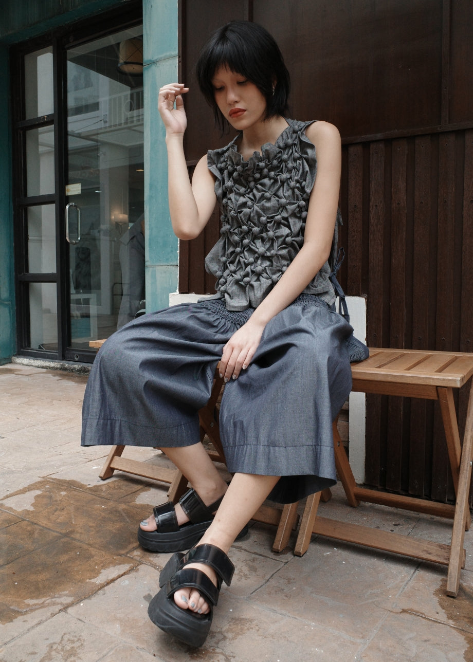 isa culottes - midnight chambray