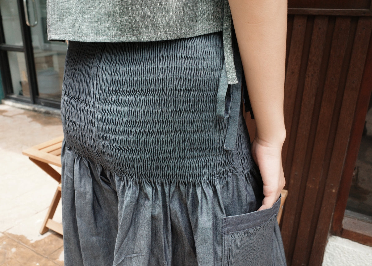 isa culottes - midnight chambray