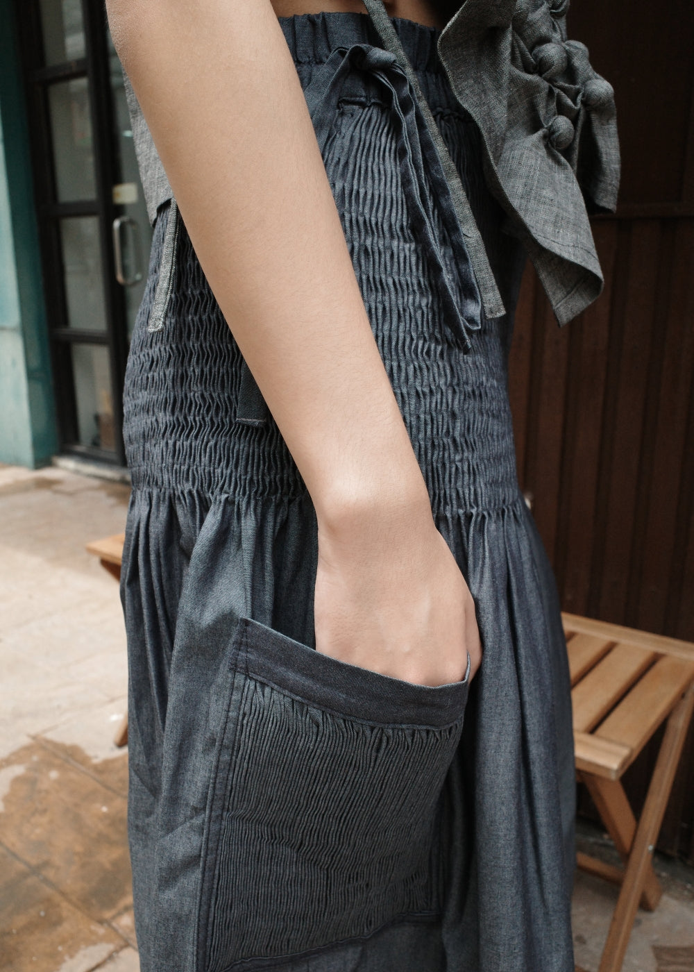 isa culottes - midnight chambray