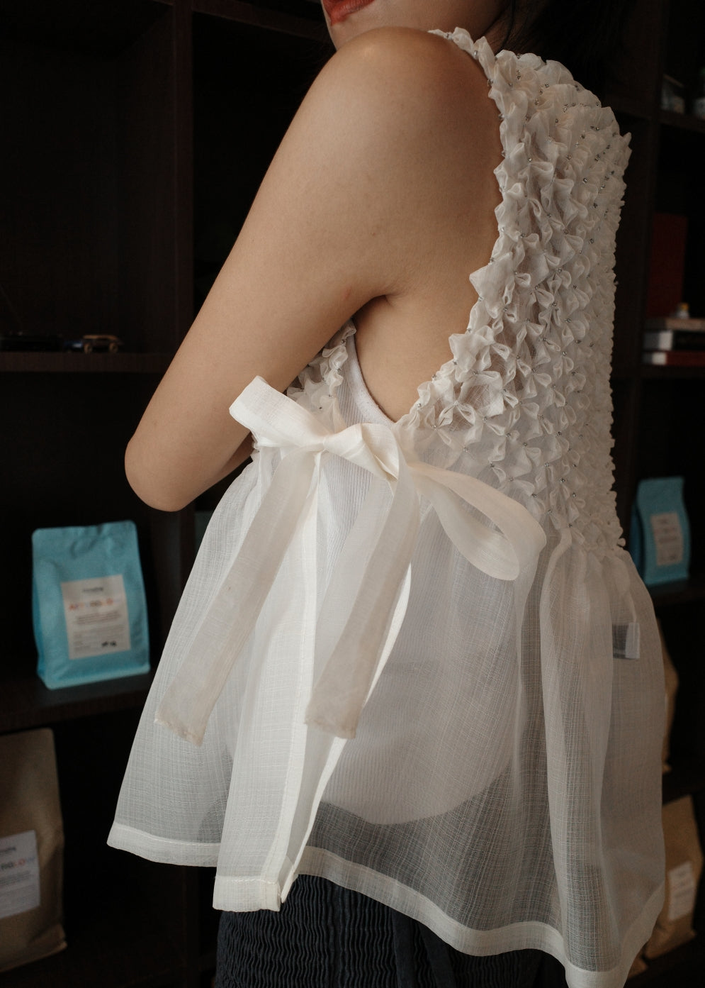 sampaguita bib top - silk cocoon