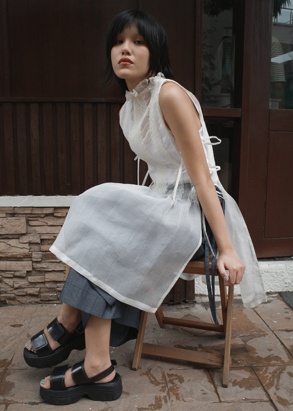bighani bib dress - silk cocoon
