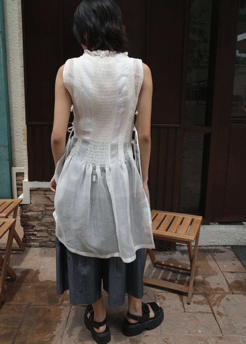 bighani bib dress - silk cocoon