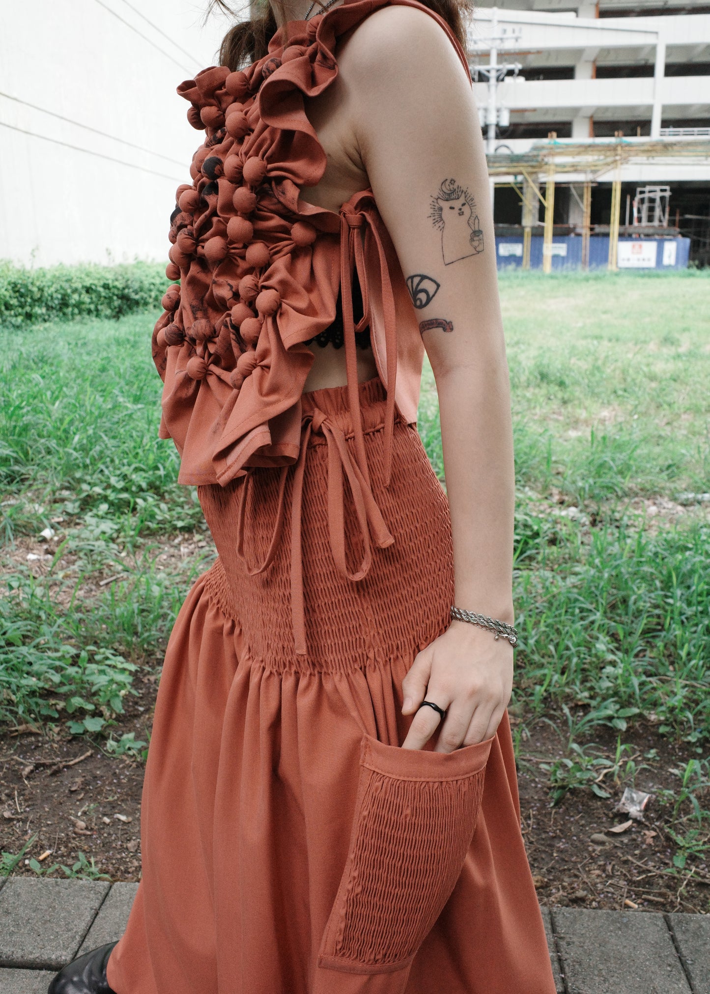 isa pants - rust denim