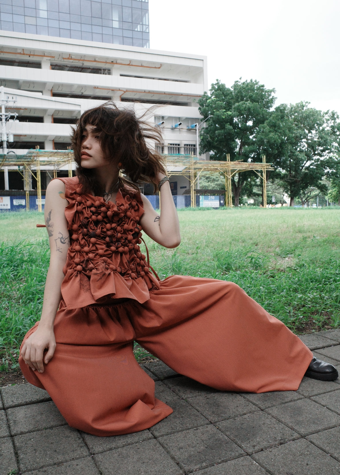 isa pants - rust denim