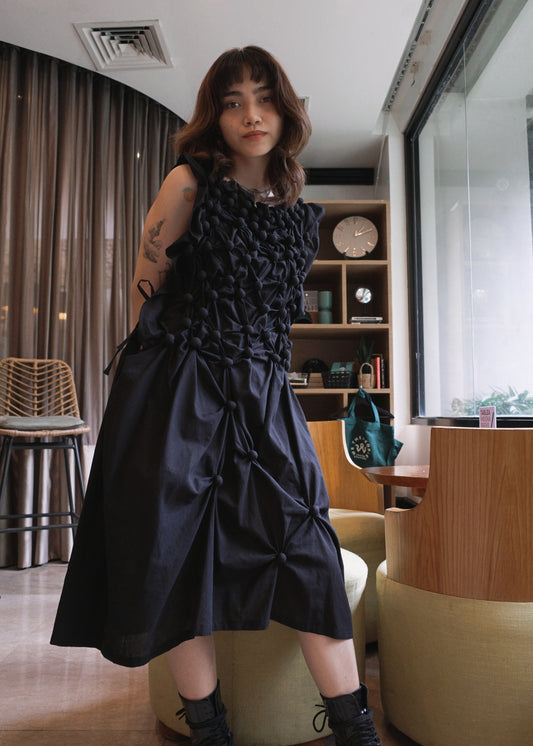 bubble dress - black