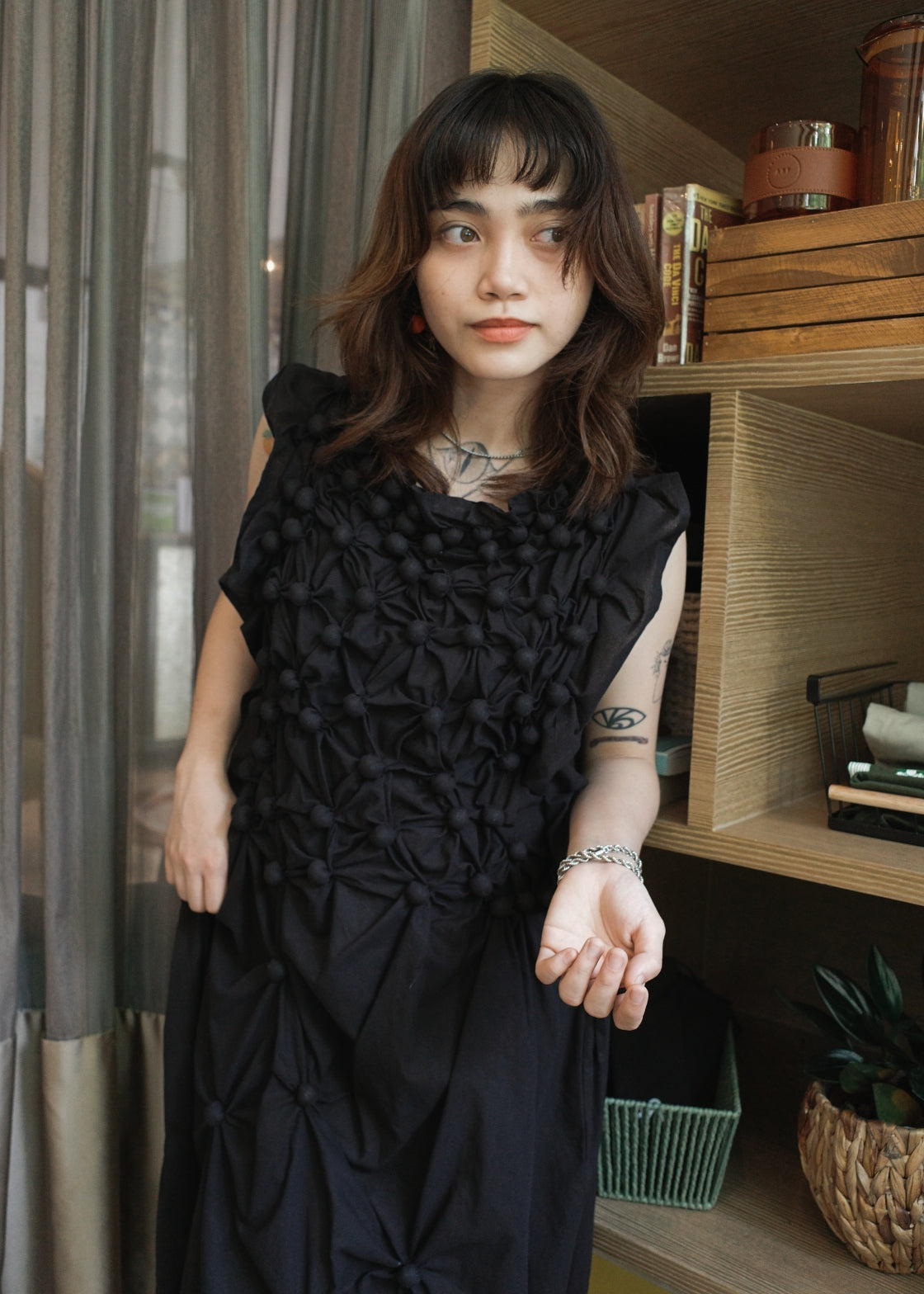 bubble dress - black