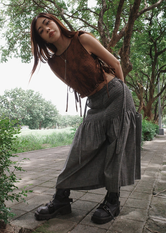 helen bib longer - dyed, black