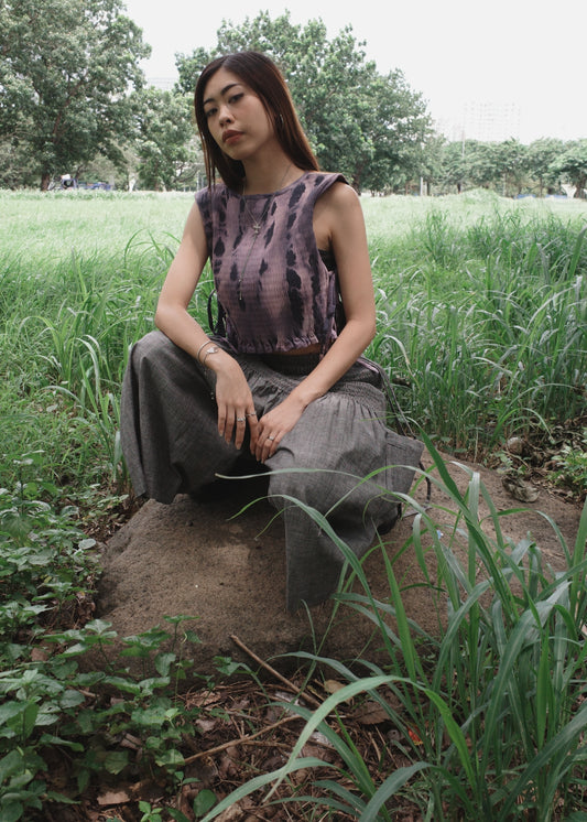 helen bib longer - dyed, navy