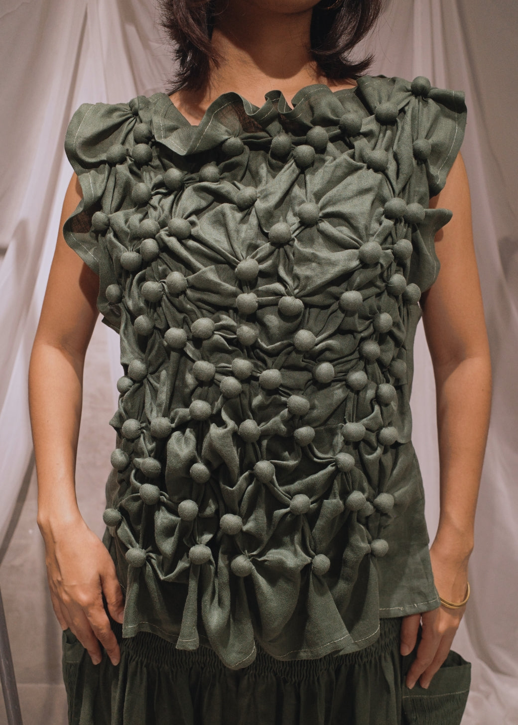 bubble shirt - fatigue green