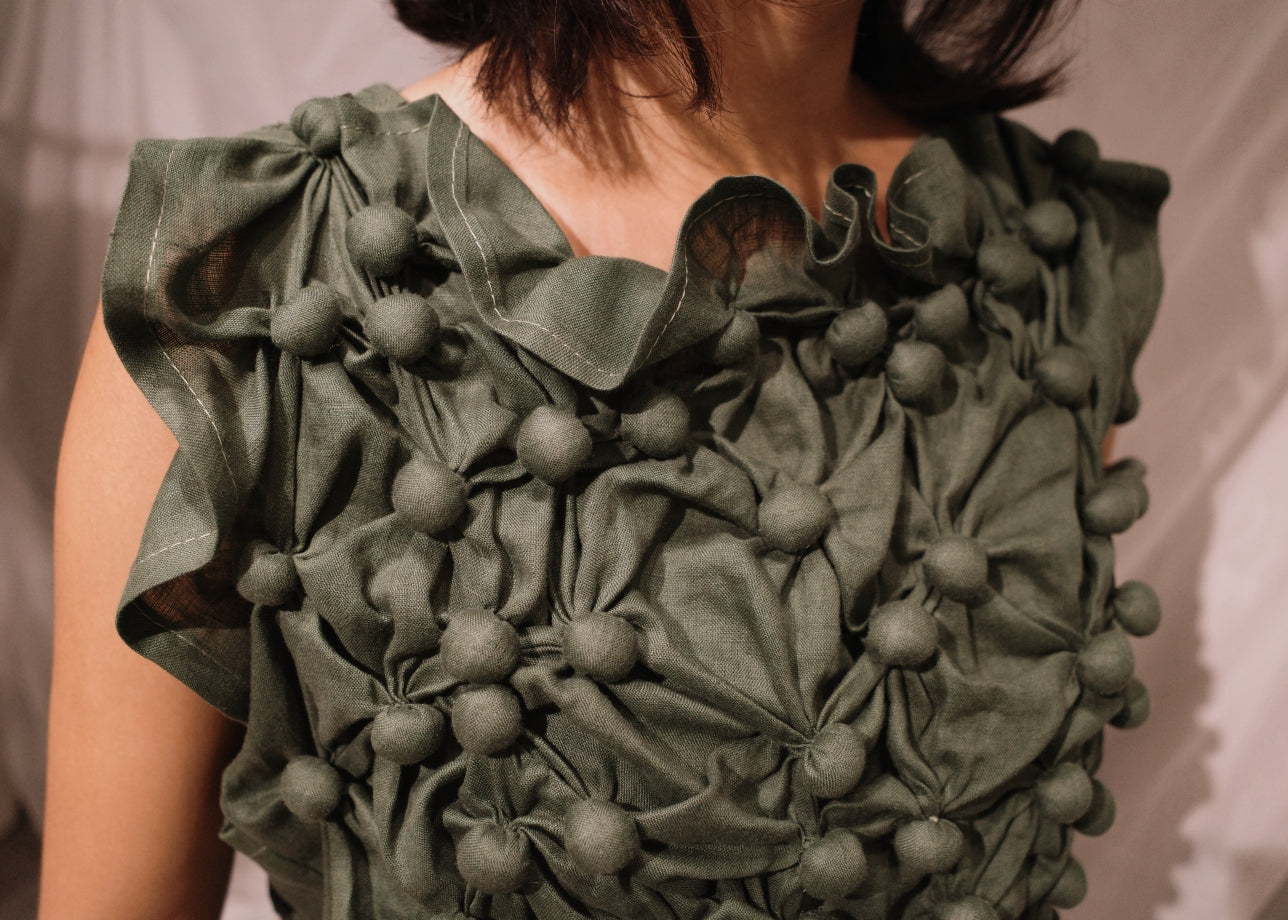 bubble shirt - fatigue green