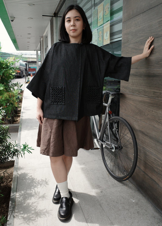 balabal jacket - black maong