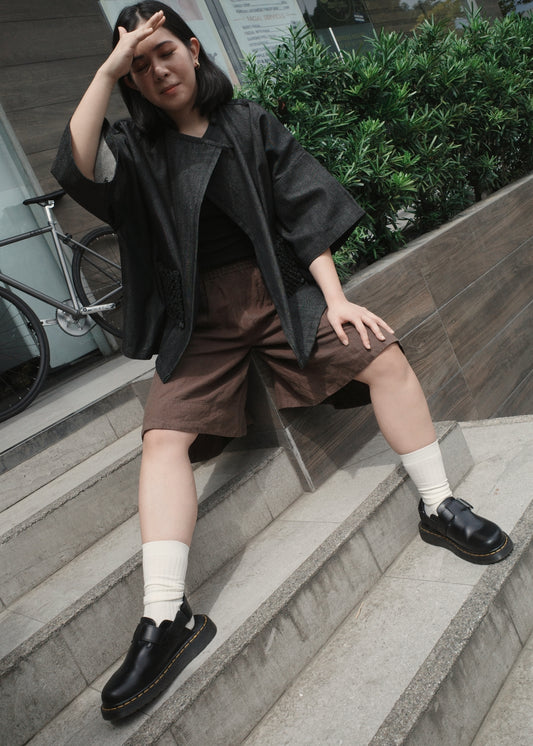 balabal jacket - black maong