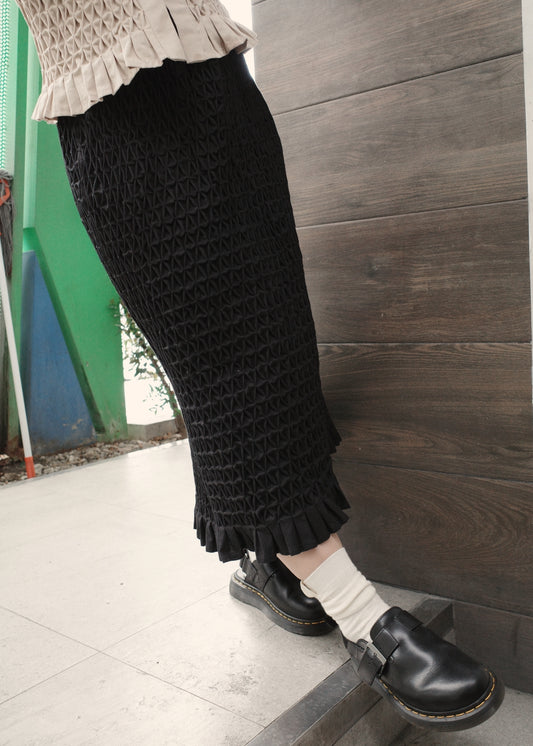 bertie long skirt - black