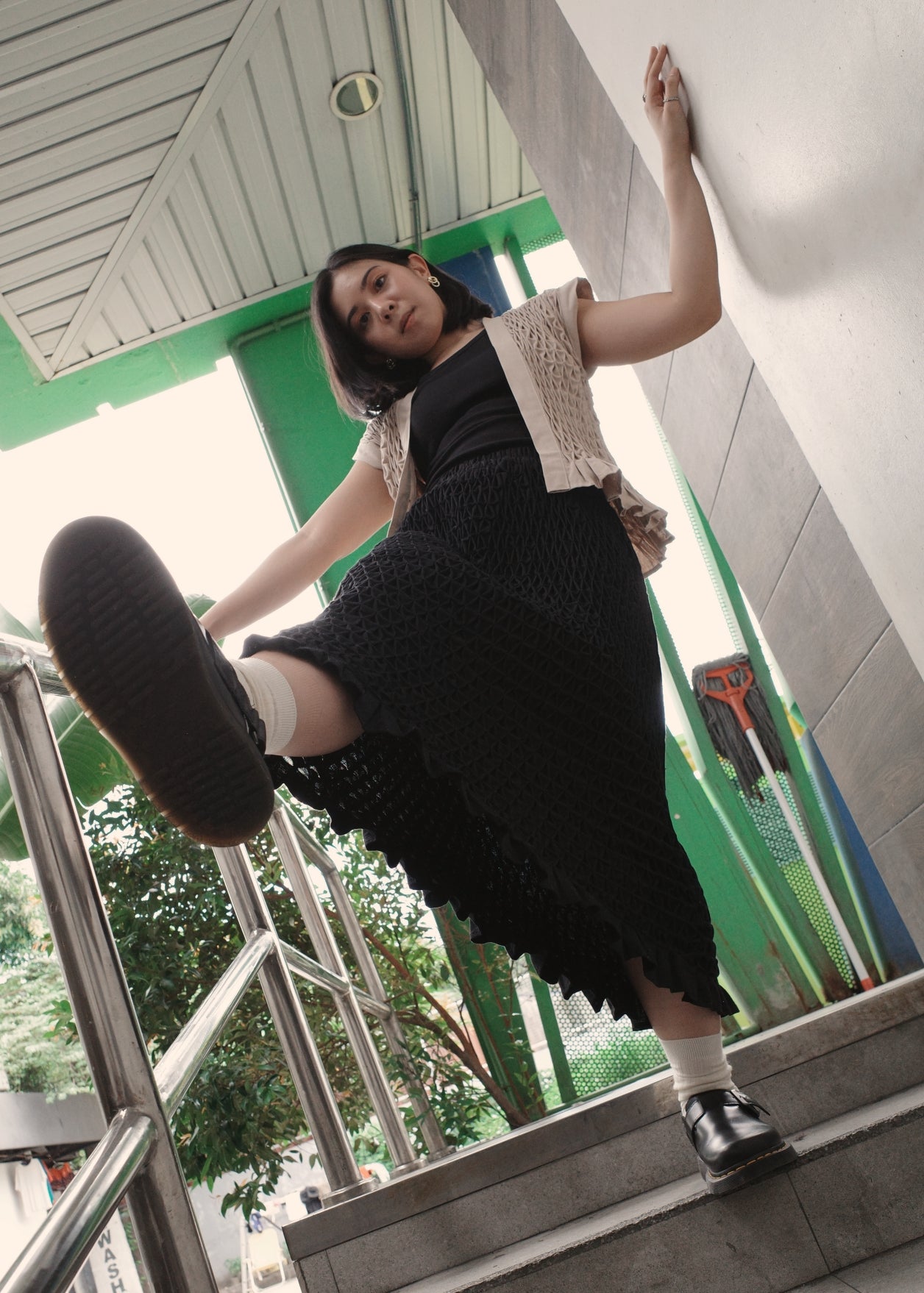 karine vest - soft twill, khaki