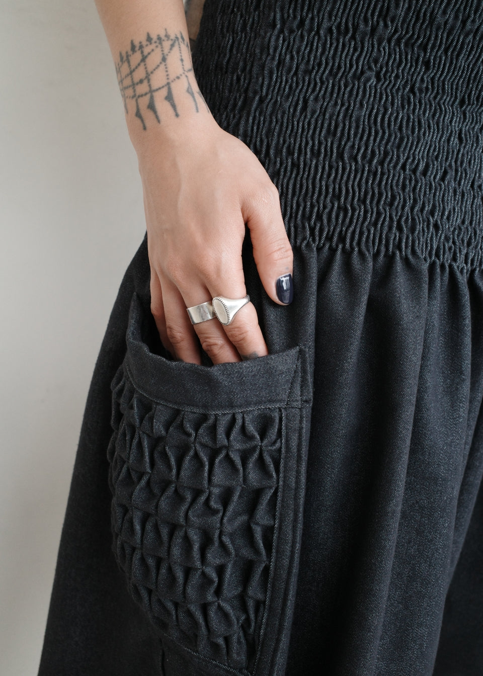 trey pants - soft maong, black