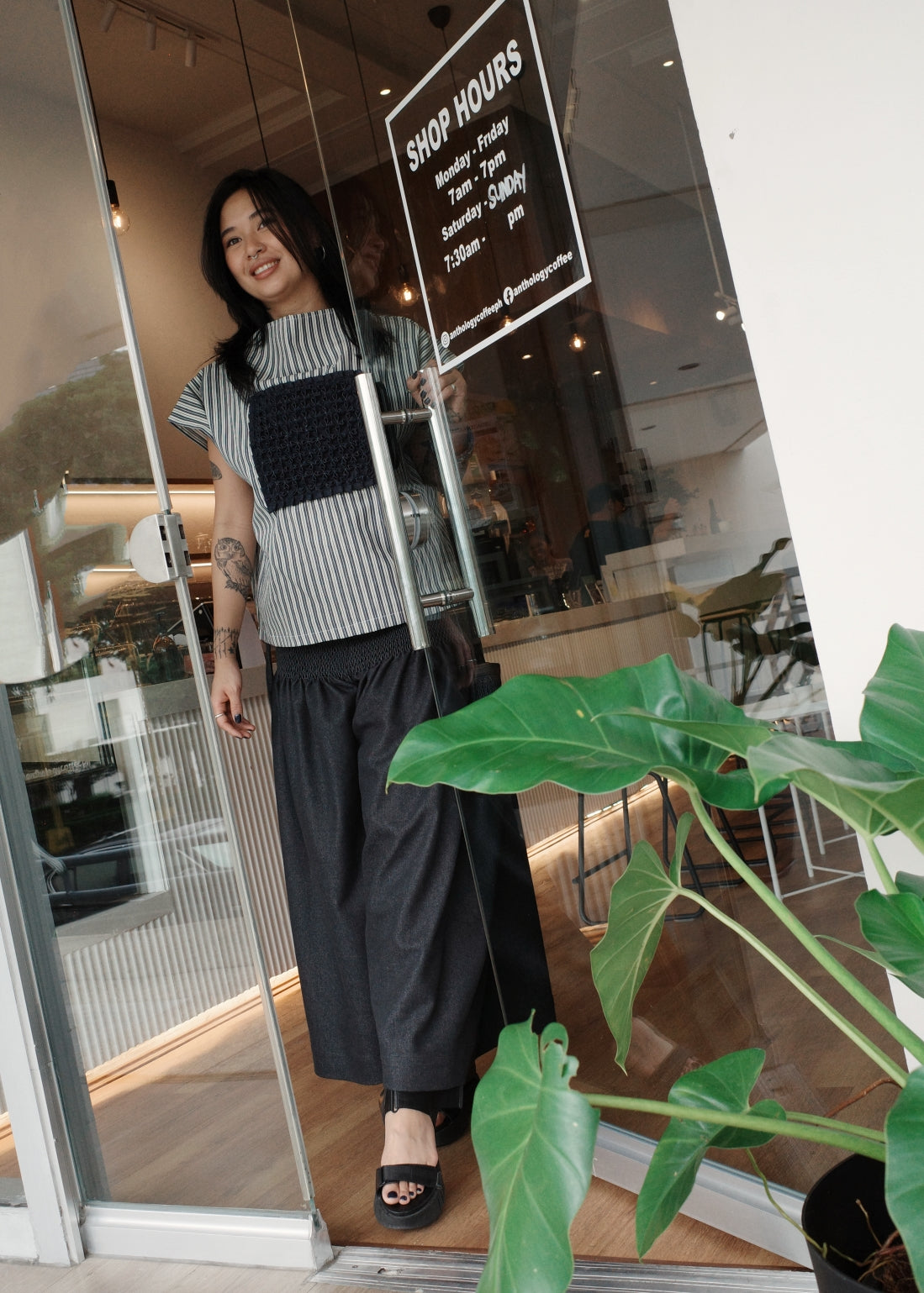 mithi blouse - striped twill