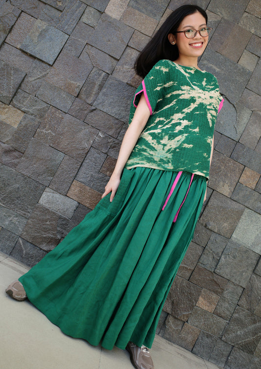 claudette shirt - dyed green