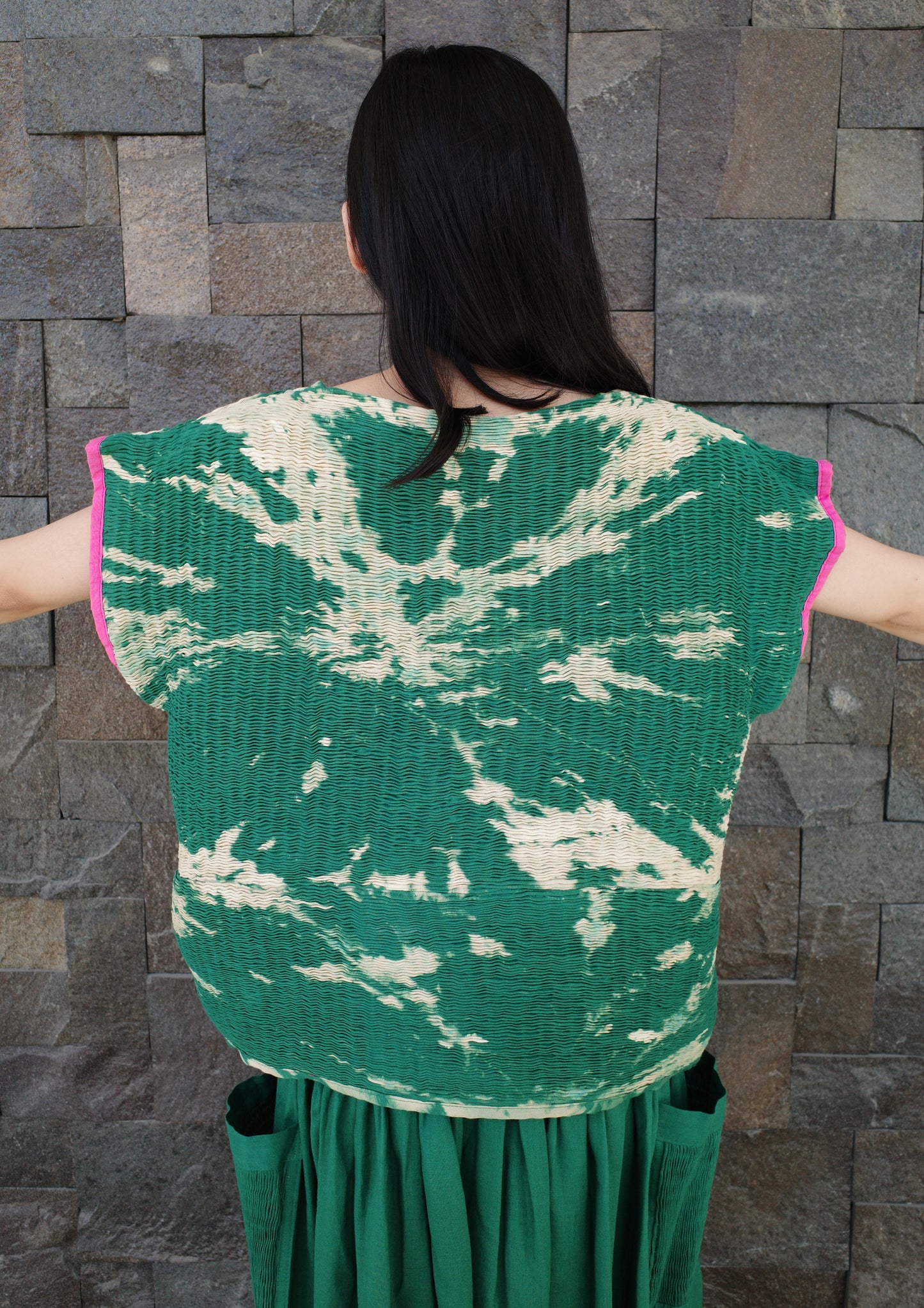 claudette shirt - dyed green