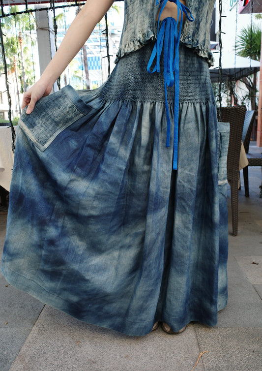 isa skirt - dyed navy